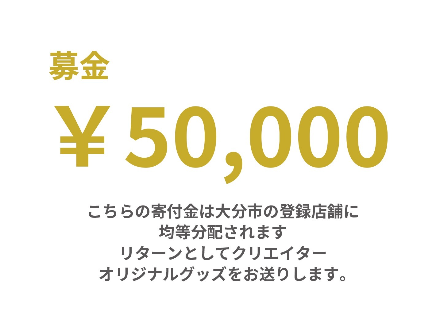 50,000円募金